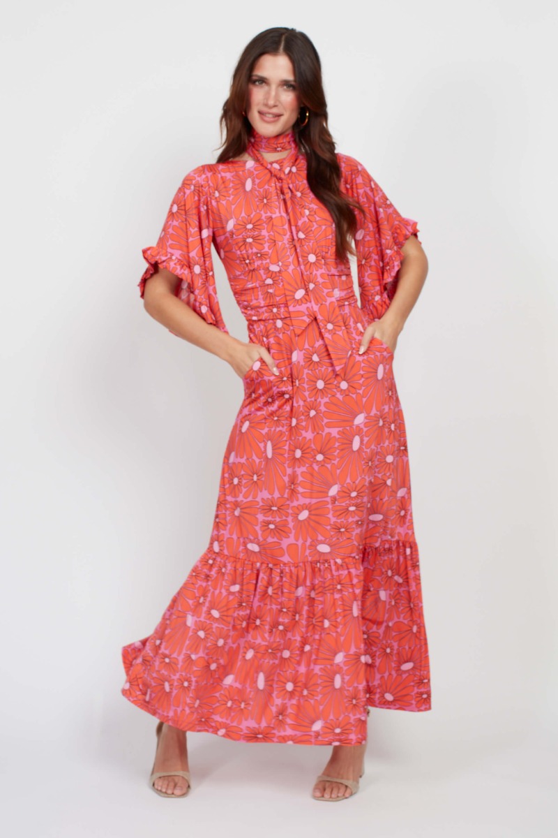 GABRIELLA DRESS DAISY PINK