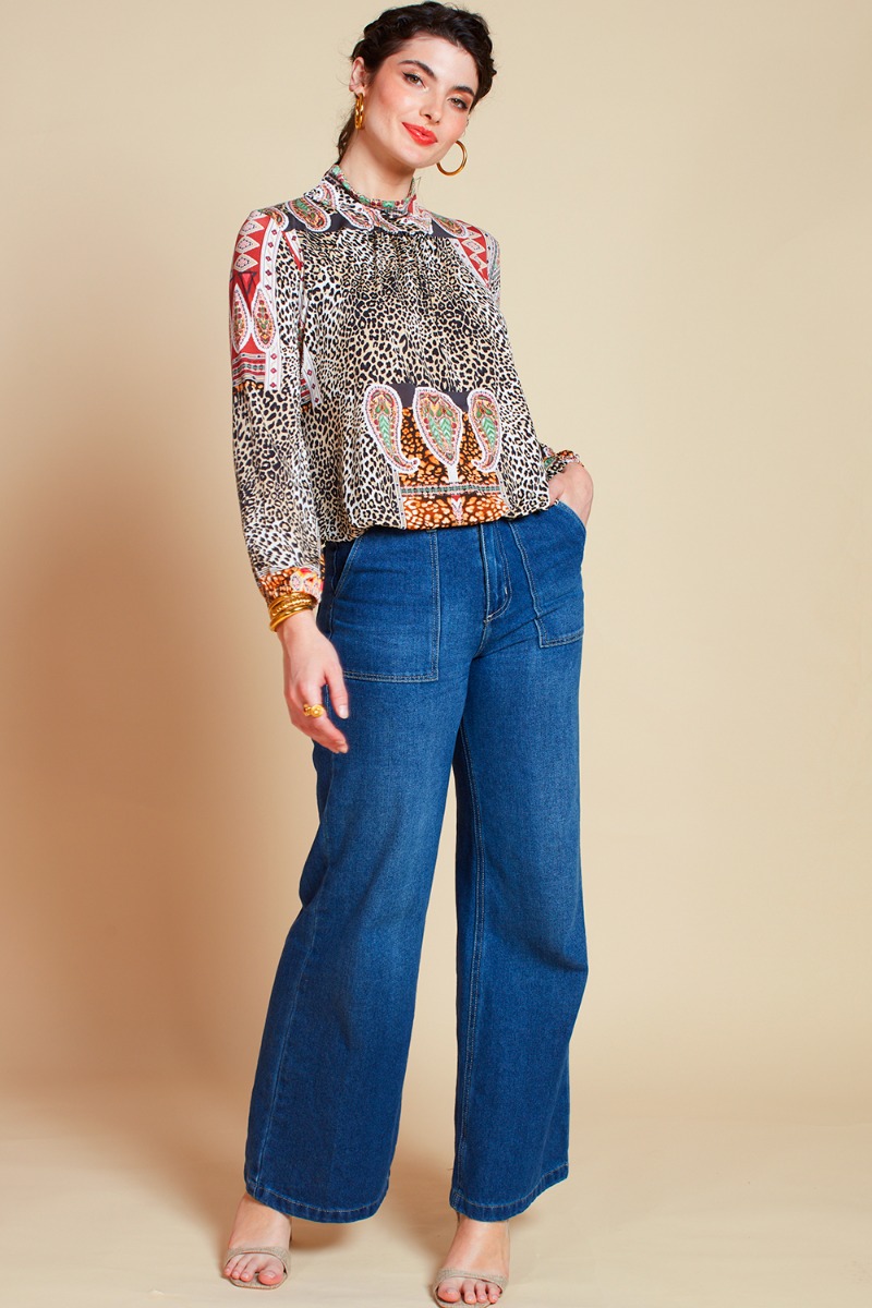 AMBER TOP BROWN MACGRAW PRINT