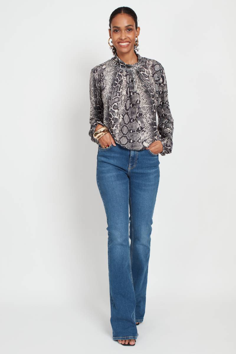 AMBER TOP SNAKE GREY PRINT