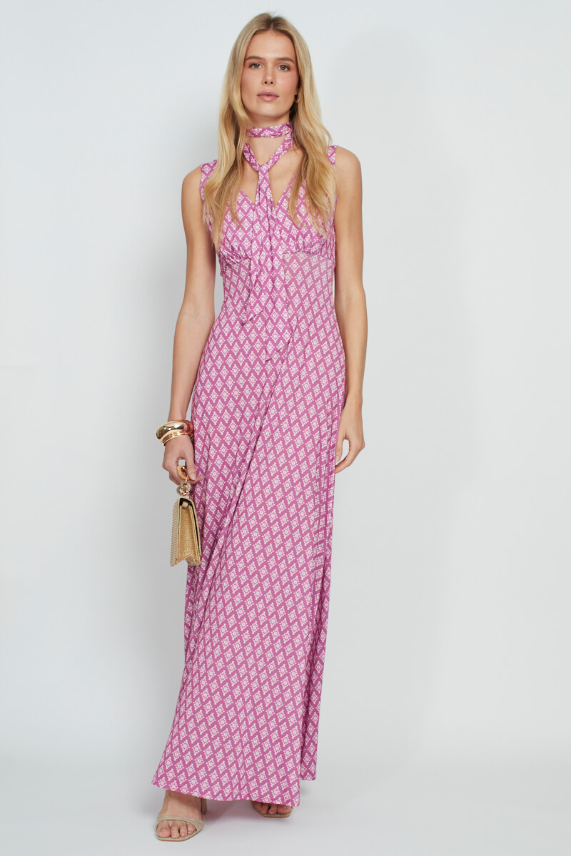 BRIGETTE DRESS MAXI PINK DIAMOND PINK