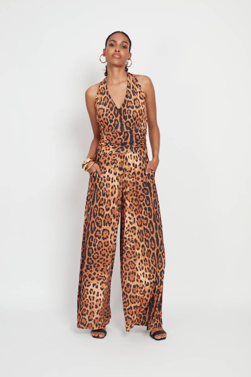 CIARA JUMPSUIT LEOPARD BROWN
