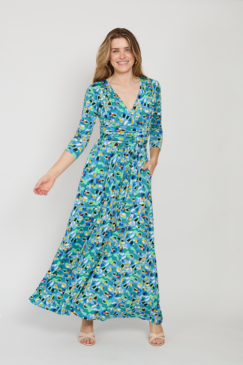 CRAWFORD DRESS SMALL POLKA DOT BLUE NAVY