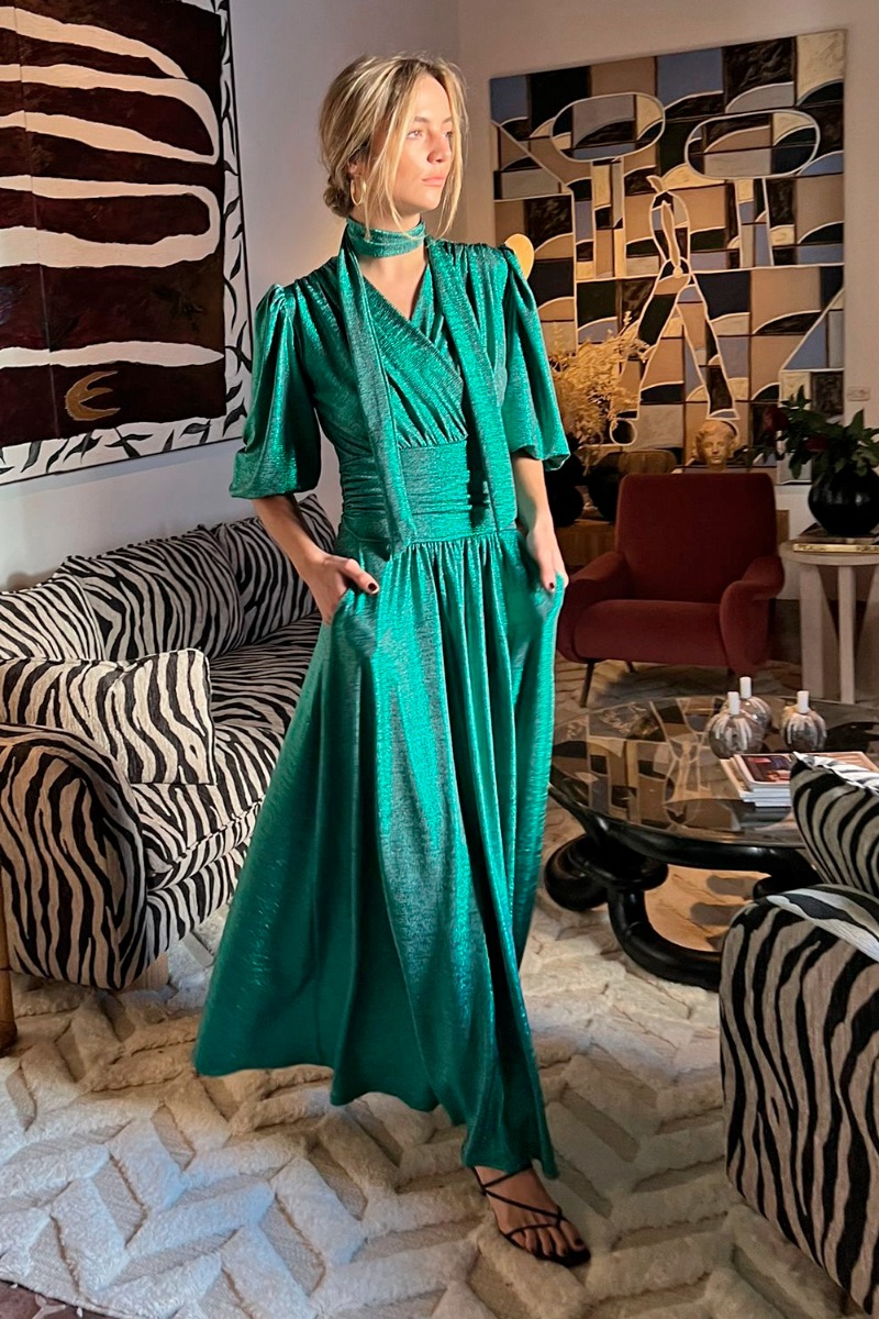 DEBORAH MAXI METALLIC EMERALD GREEN DEBORAH MAXI METALLIC EMERALD GREEN