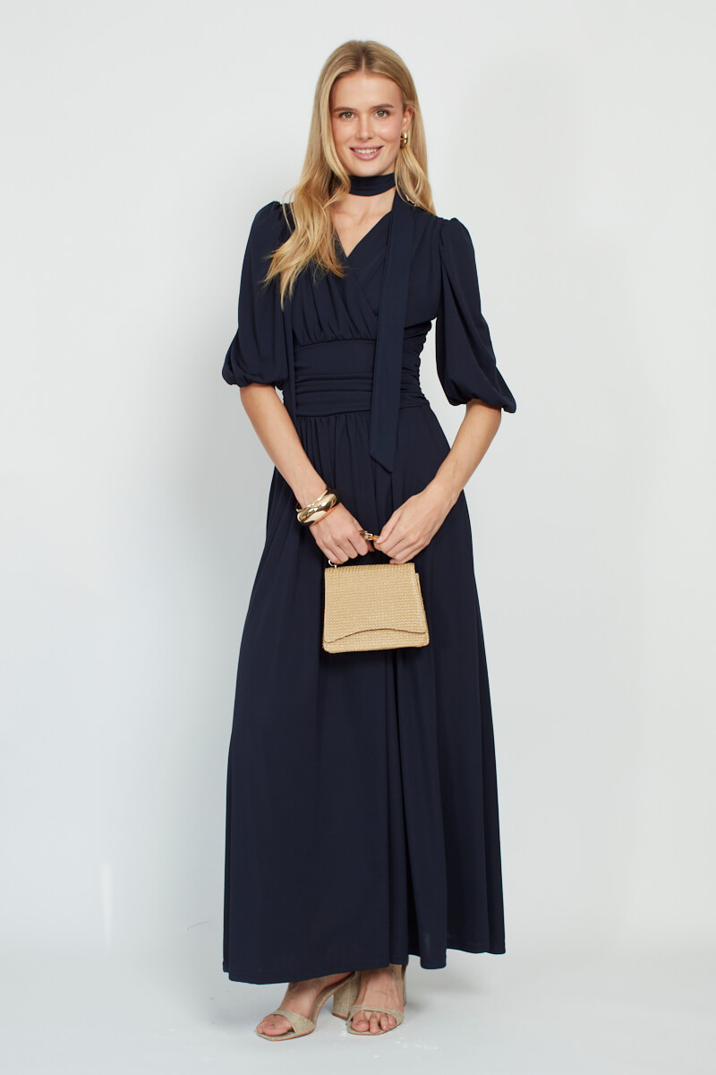 DEBORAH MAXI DRESS NAVY BLOCK