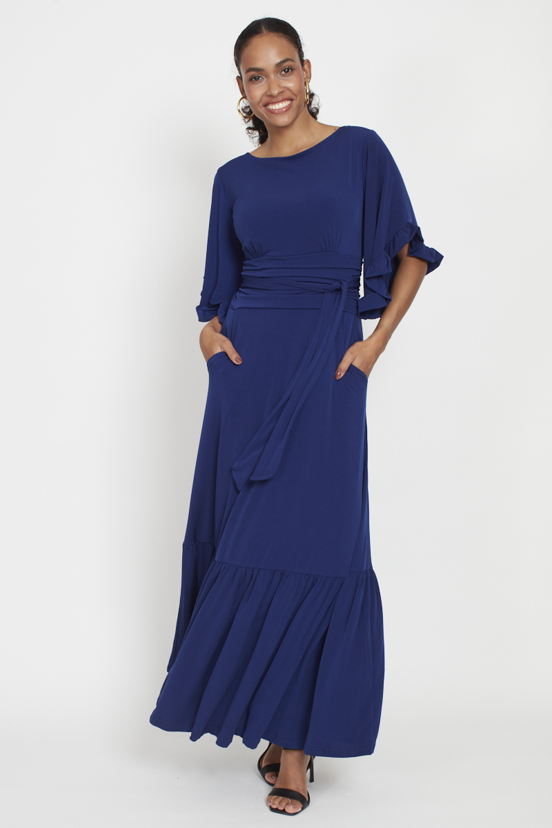 GABRIELLA DRESS BLUE NAVY BLOCK