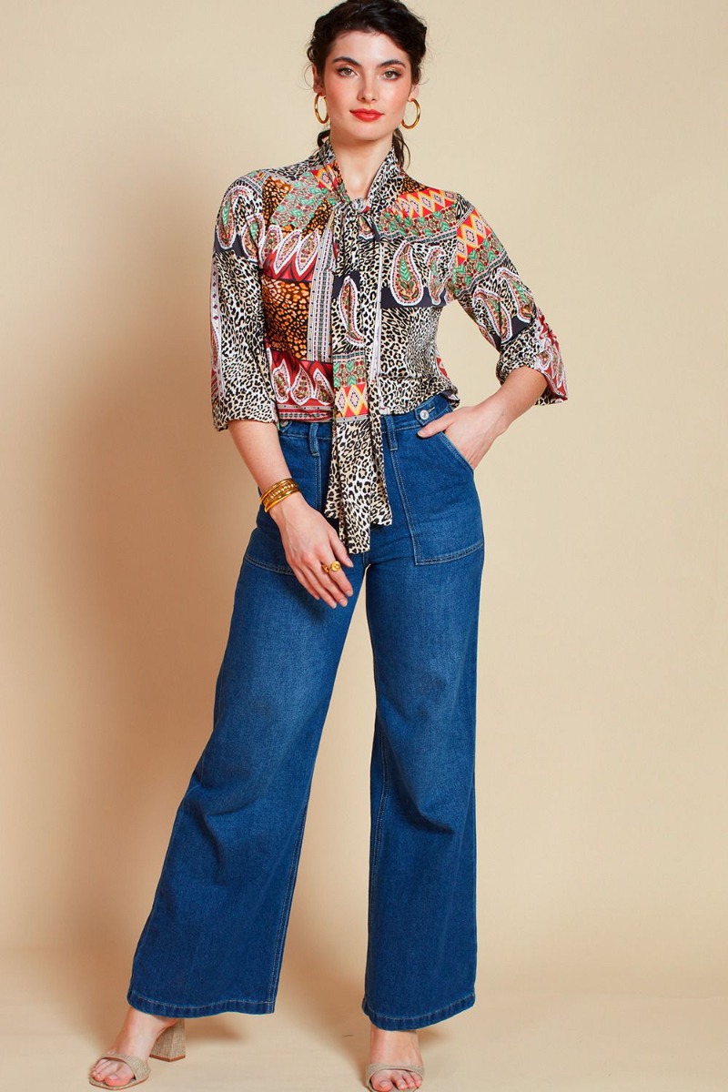 MYLENE TOP BROWN MACGRAW PRINT