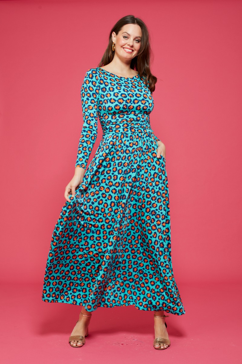 JONI MAXI DRESS FARRAH ORANGE PRINT
