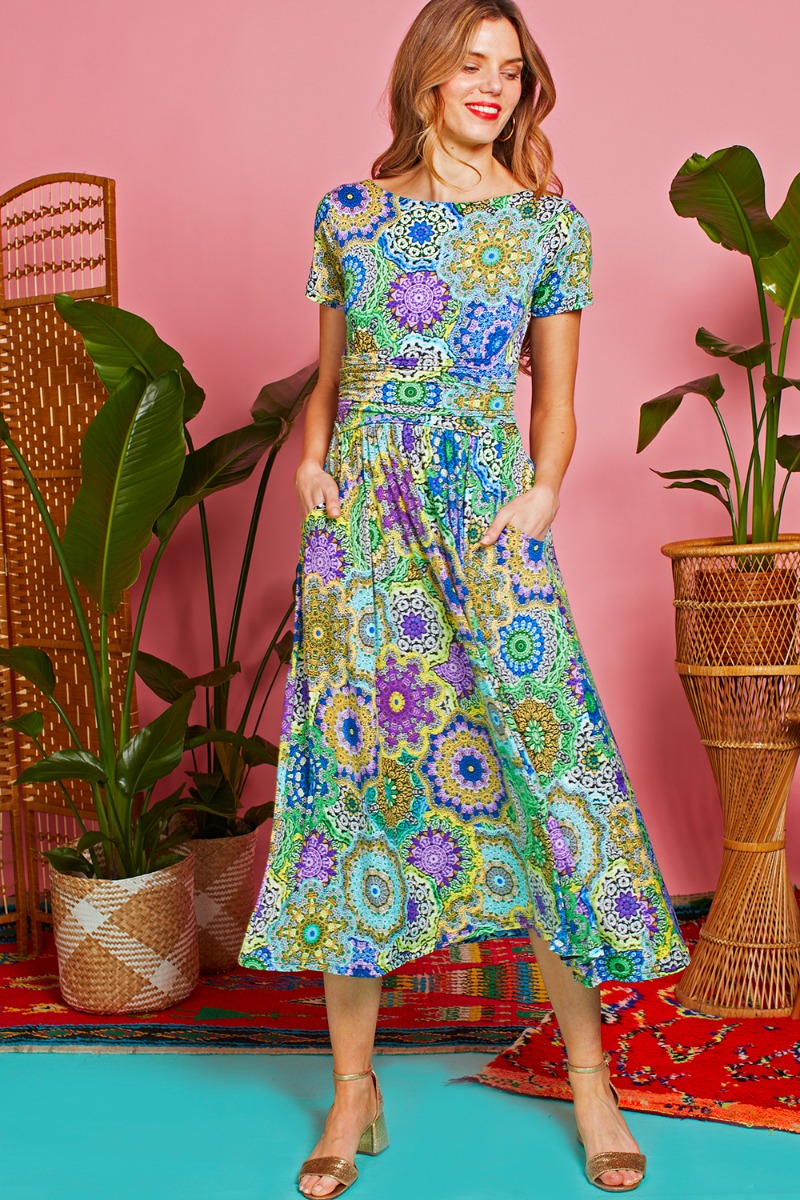 JONI MIDI DRESS IBIZA BLUE