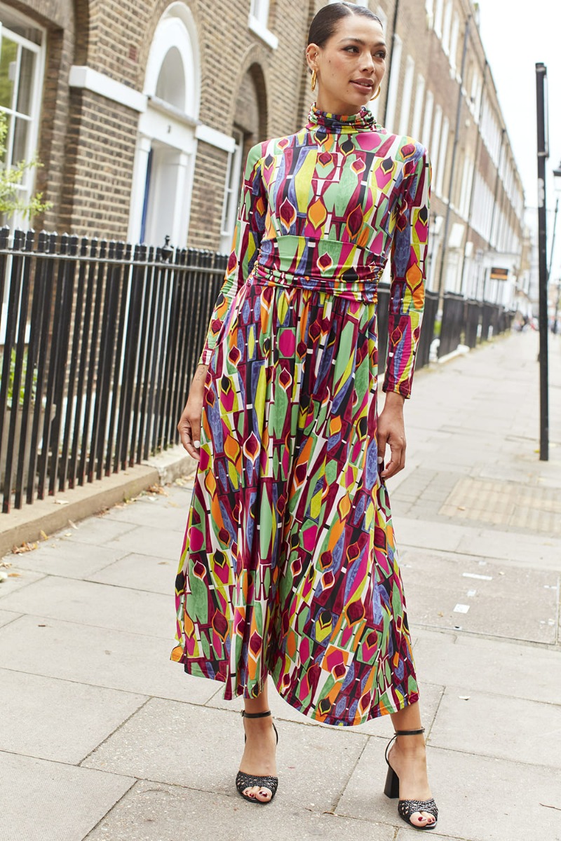LAUREN MAXI DRESS ORION PRINT