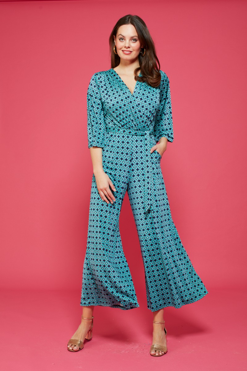 LAURIE JUMPSUIT RIAD TURQUOISE PRINT