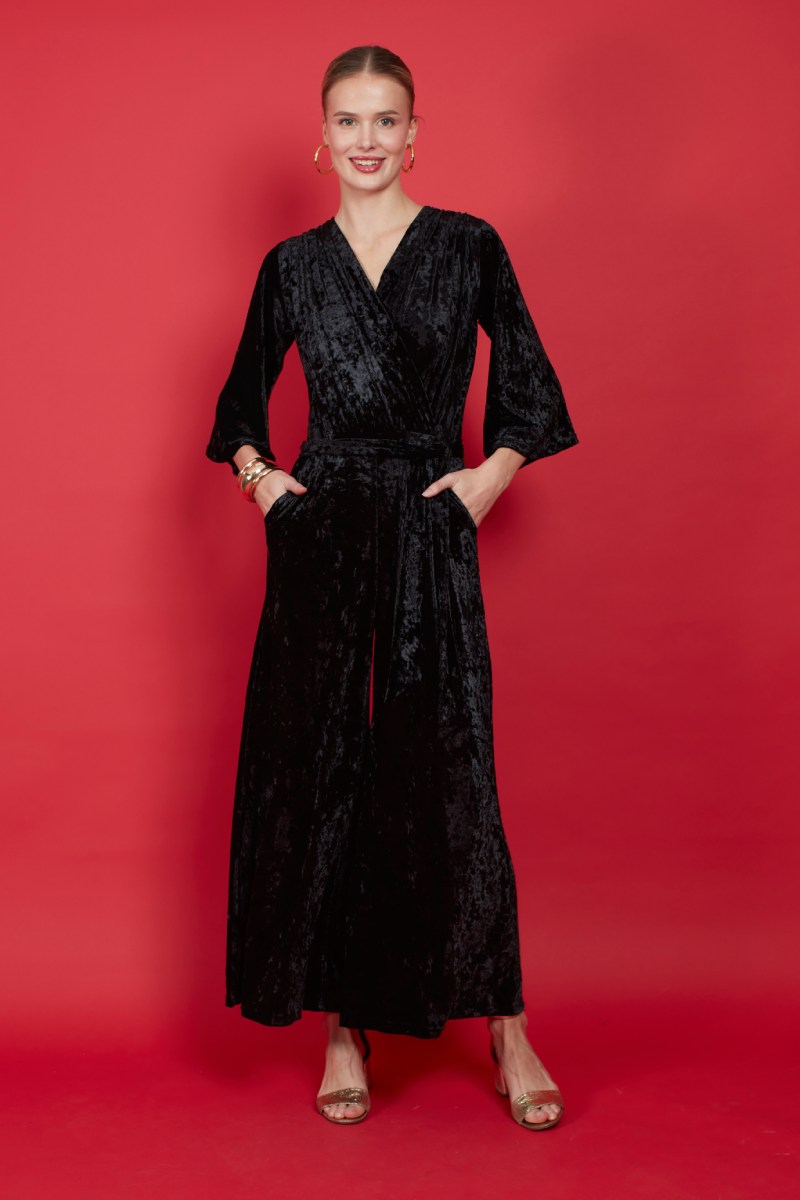 LAURIE JUMPSUIT BLACK VELVET