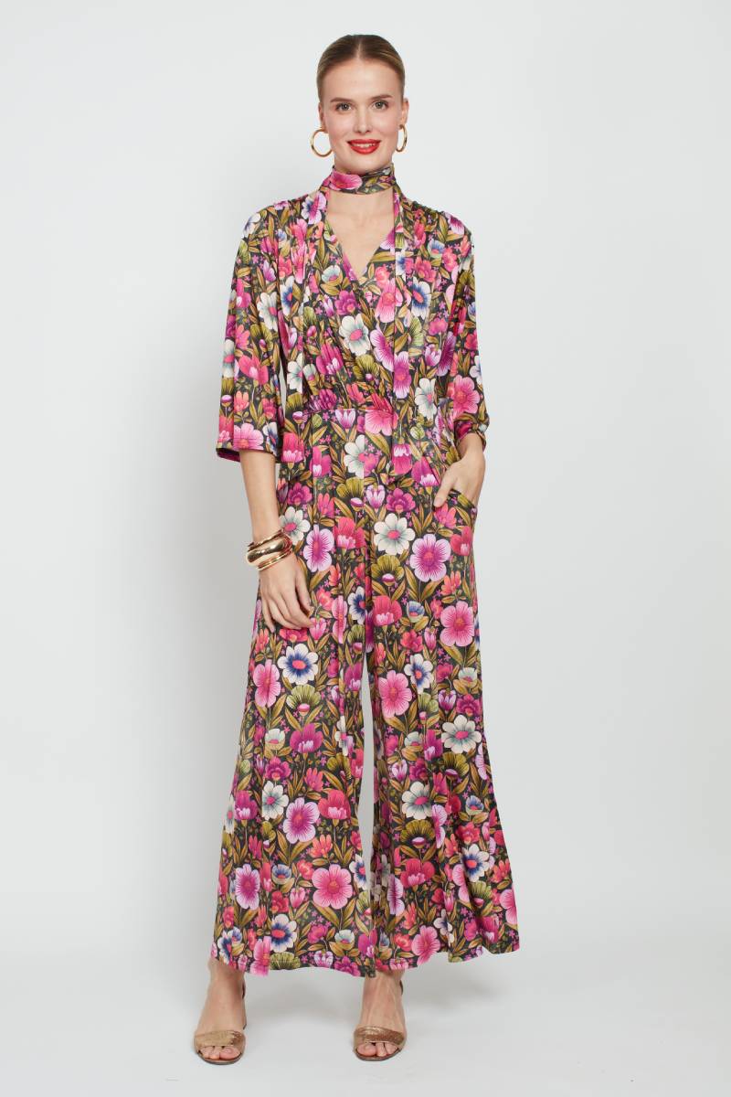 LAURIE JUMPSUIT VINTAGE PINK PRINT