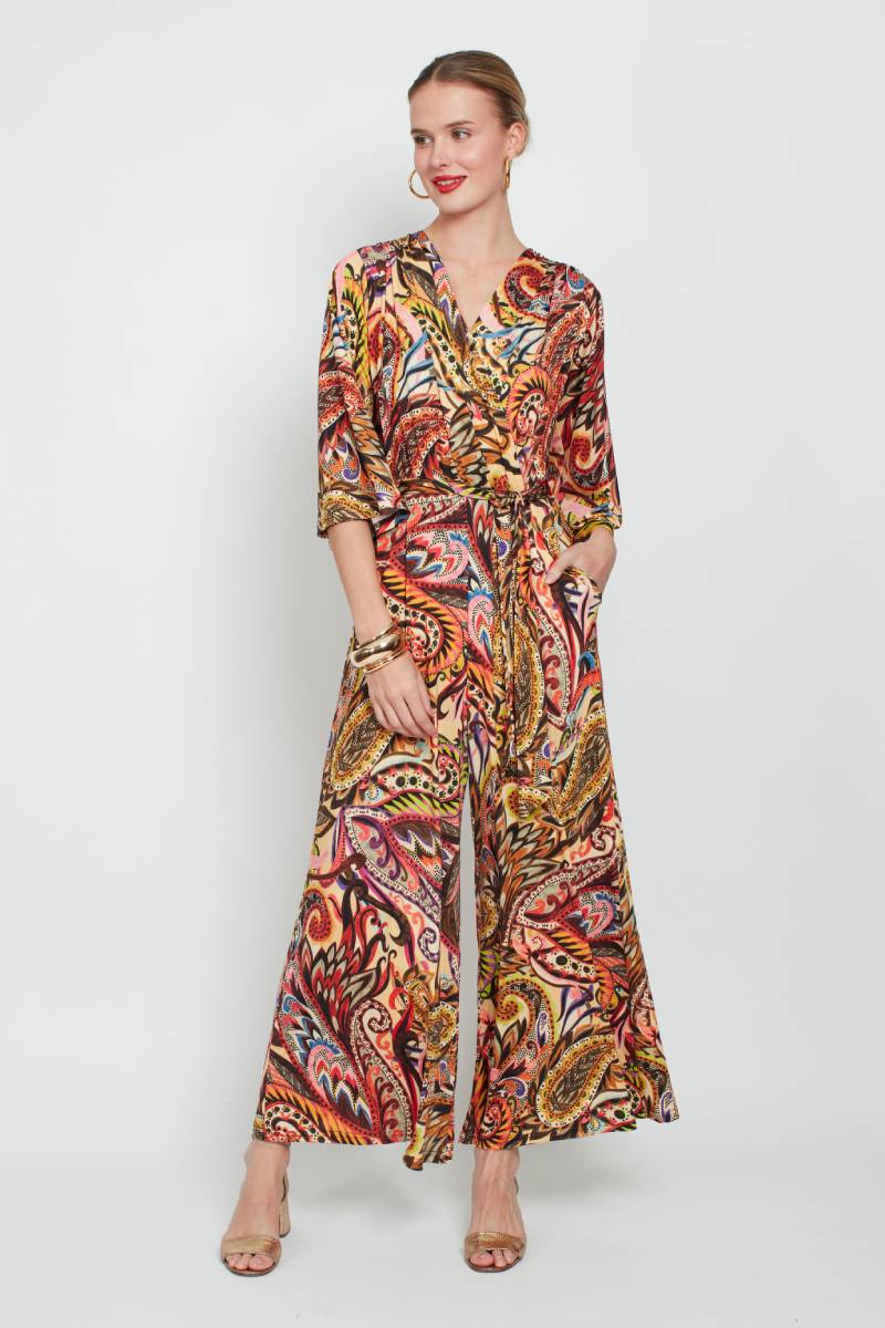 LAURIE JUMPSUIT WILD PAISLEY PRINT