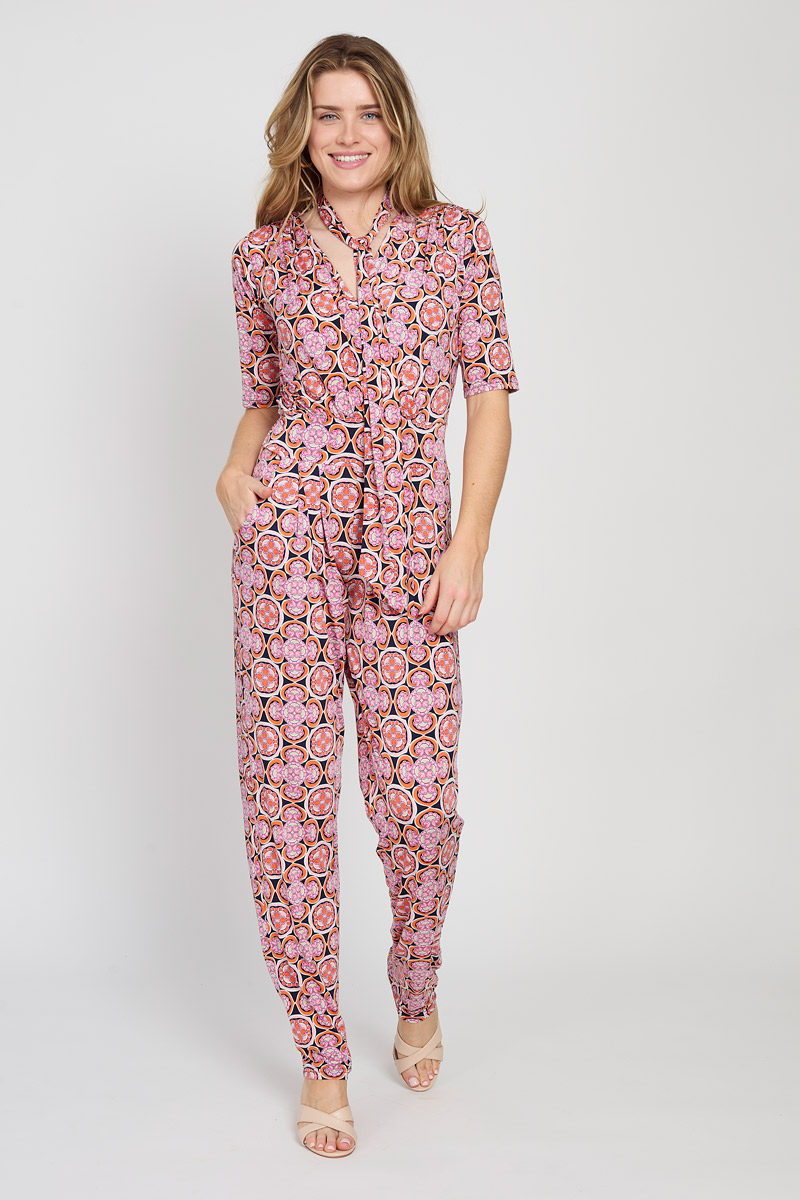 MEGAN JUMPSUIT RIAD CORAL PRINT