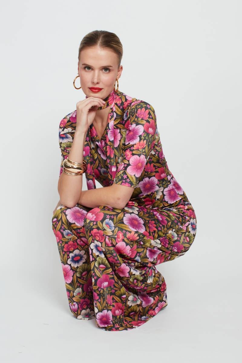 PHOENIX JUMPSUIT VINTAGE PINK PRINT