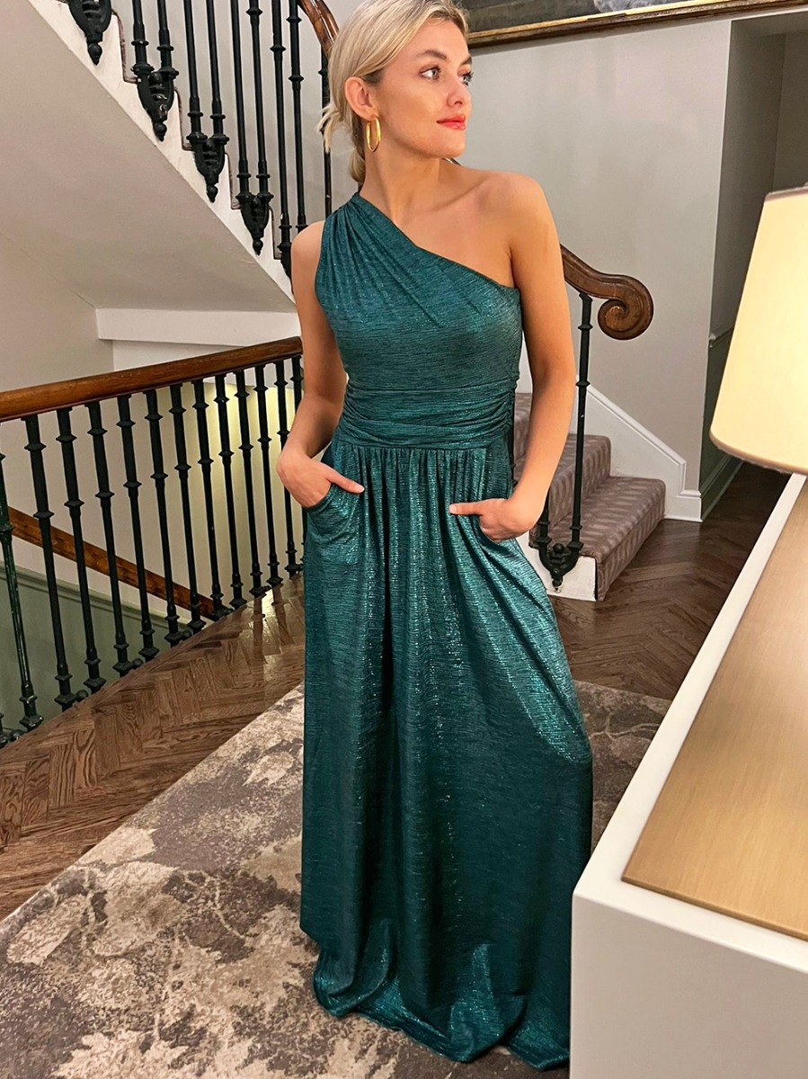 ROSA MAXI METALLIC EMERALD GREEN