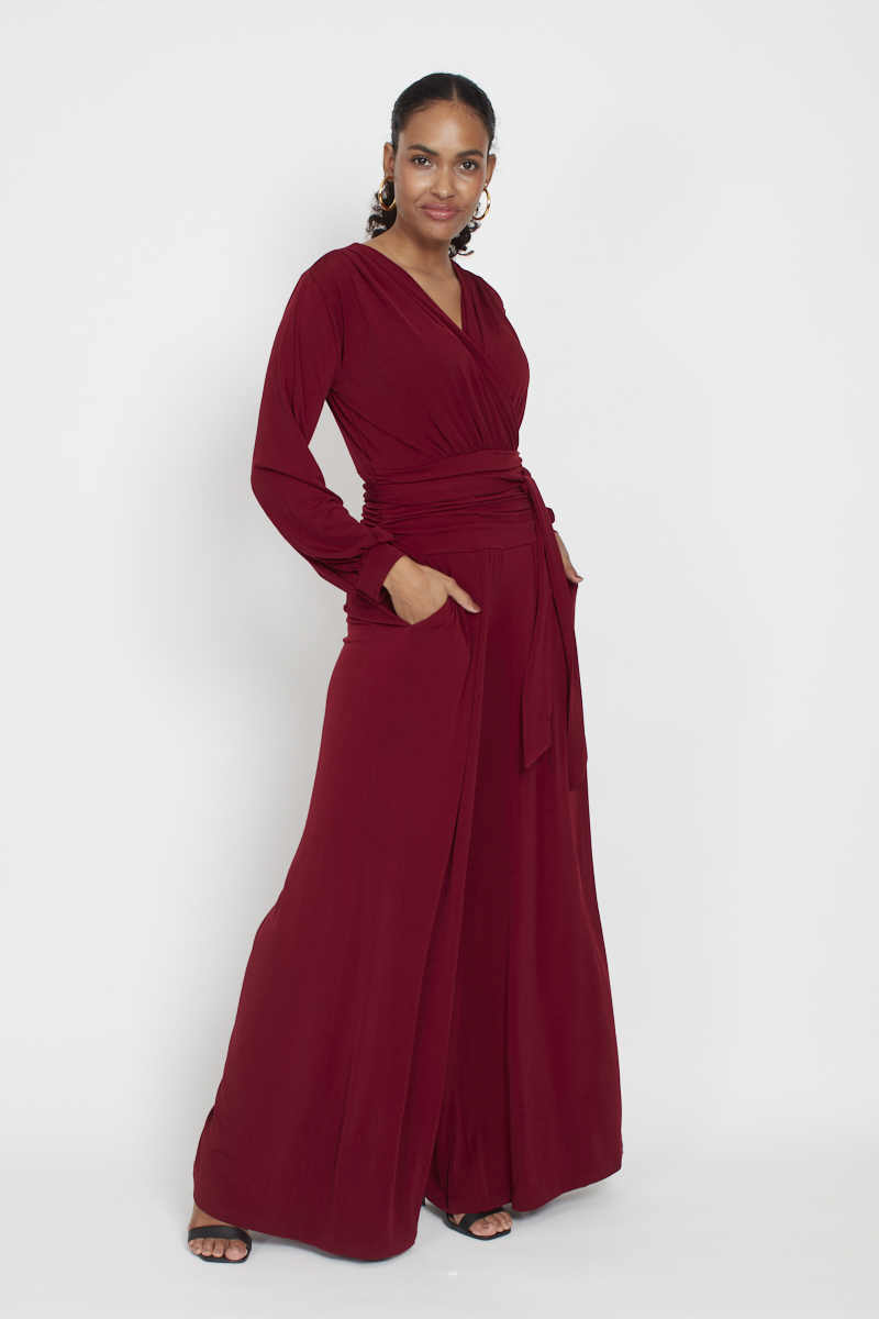 SHARON JUMPSUIT BORDEAUX BLOCK 
