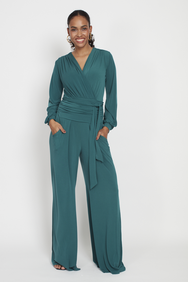 SHARON JUMPSUIT GREEN BLOCK 
