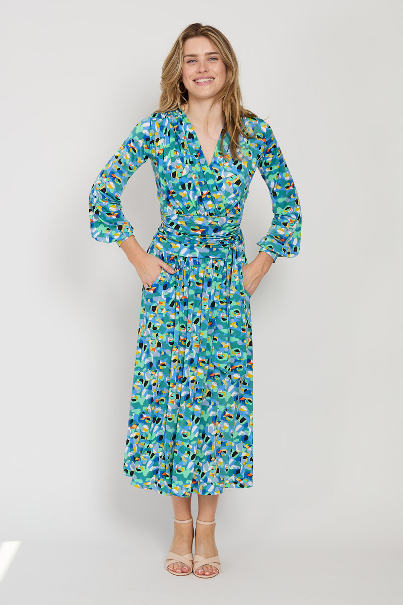 SHARON MIDI DRESS ROSIE PRINT